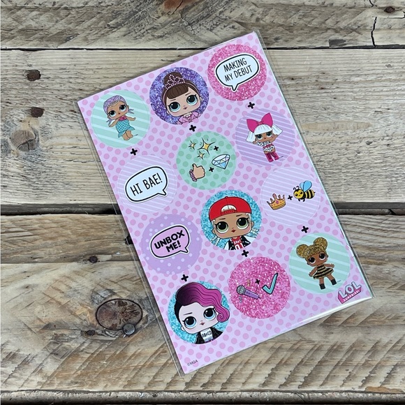 3x L.O.L. Surprise Stickers Sheet 2019 OMG Doll Letters Alphabet Scrapbook Craft - Picture 1 of 8